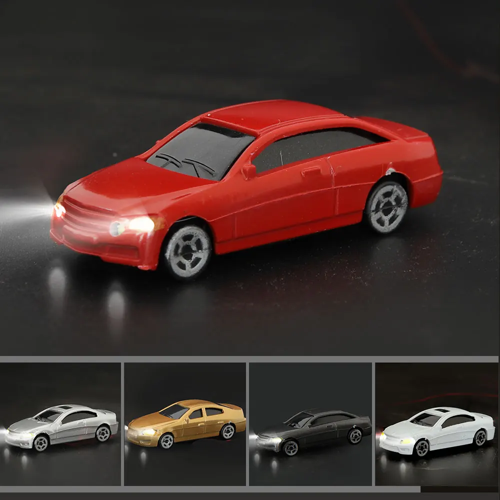 10pcs 1:75-200 scale 12V Model Led Lighting Cars Toy Vehicle For Building Street Landscape Layout