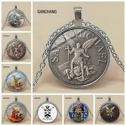 Nuevo collar para hombre Arcángel San Miguel Protect Me Saint Shield Charm de protección colgante orodox ruso para regalo sagrado