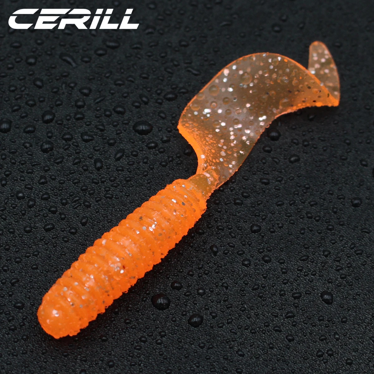 Lot 20 Cerill 5cm 6cm 7.5cm Worm Soft lure Jig Fishing Bait Wobbler Silicone Carp Bass Maggot Bionic Larva Volume Tail Swimbait