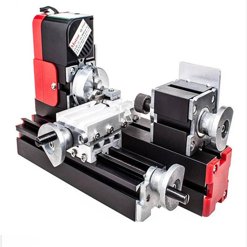 Six-in-one multifunctional woodworking machine tool microcomputer lathe, metal teaching processing machine tool