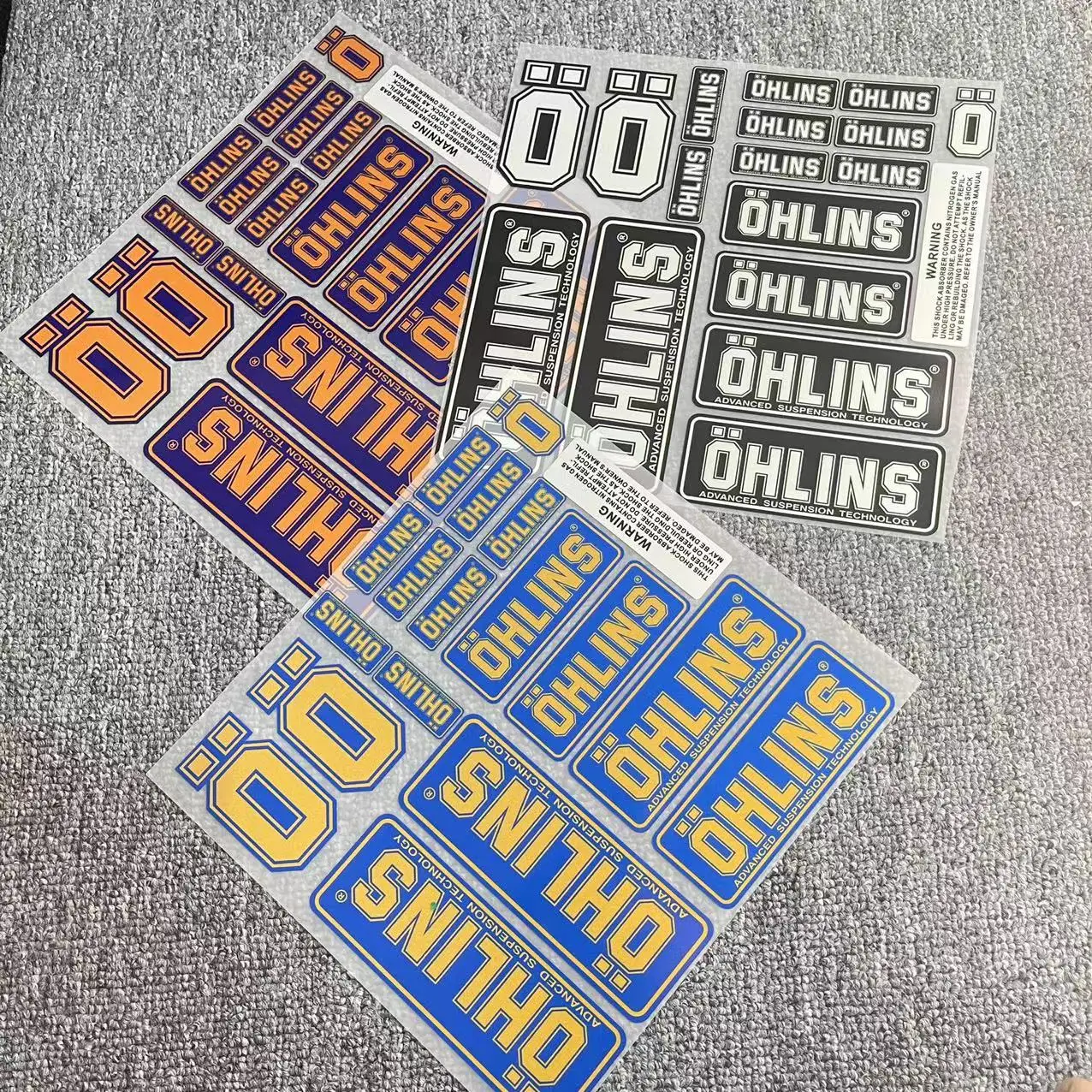 OHLINS Motorcycle Decal Decoration Logo Accessories High Reflective Suspension Shock Absorption Modified Moto Waterproof Sticker