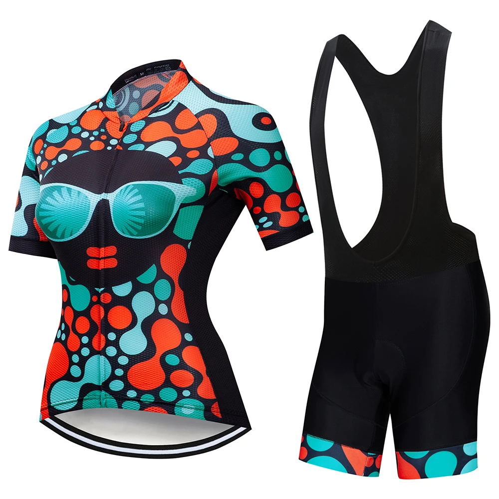 VENDULL-Pro Cycling Jerseys Set for Women, MTB Bike Clothing, Breathable Mountain Bicycle Clothes, Summer Uniform, Hot