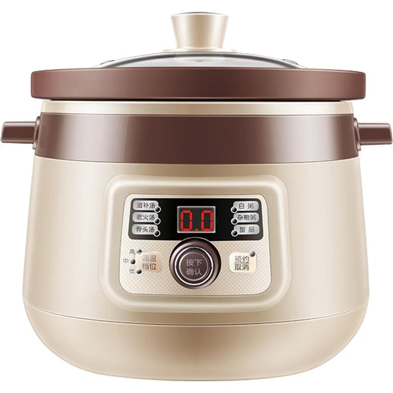 220V 3L Electric Stewing Pot Household Automatic Ceramic Slow Stewer Multi Cooker Soup Dessert Stewing Cooker