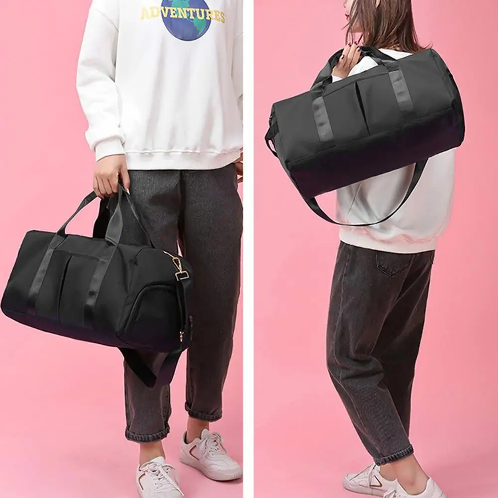 Saco de ginásio à prova dwaterproof água ao ar livre preto rosa sacos de desporto para sapatos novas bolsas de ombro das mulheres grandes sacos de viagem saco de fitness