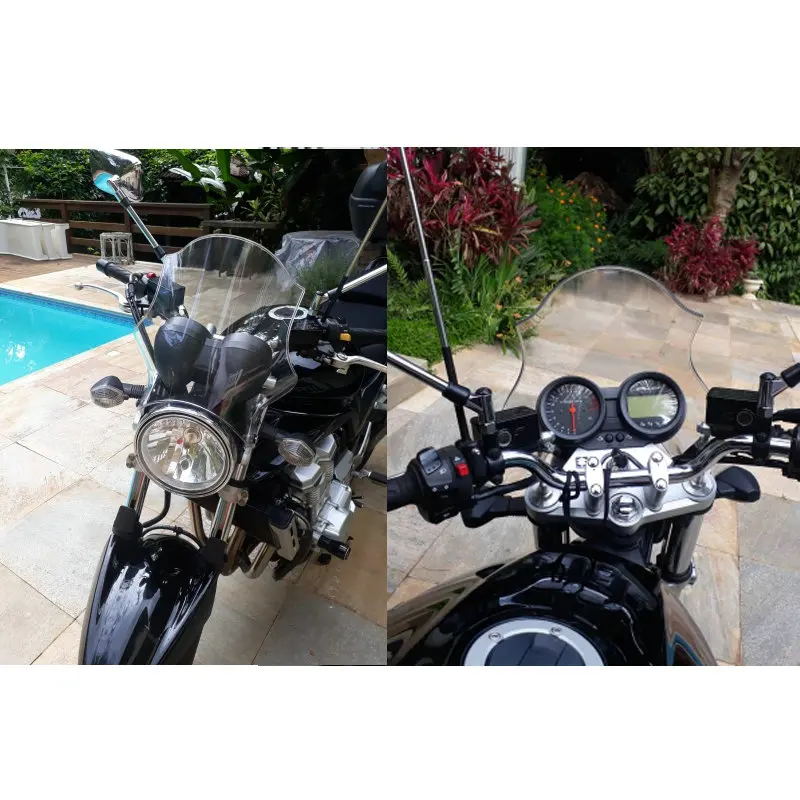 Windshield Windscreen Screen For 1997-2006 Kawasaki ZR-7 750 F S ER-5 ER 500 A B C D Twister Headlight Side Mounting Bracket