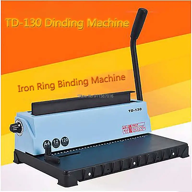 A4 Wire Paper Binder Puncher Machine binding machine TD-130 Small machine Big capacity books Manual Spiral Wire binding machine