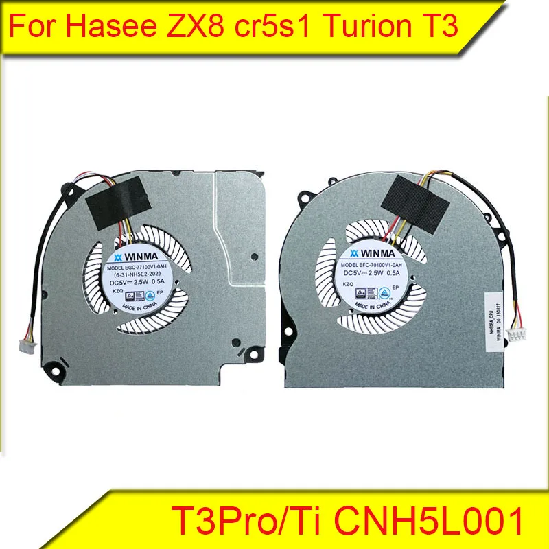 

For Hasee ZX8 cr5s1 Turion T3 T3Pro Ti CNH5L001 CPU graphics cooling fan