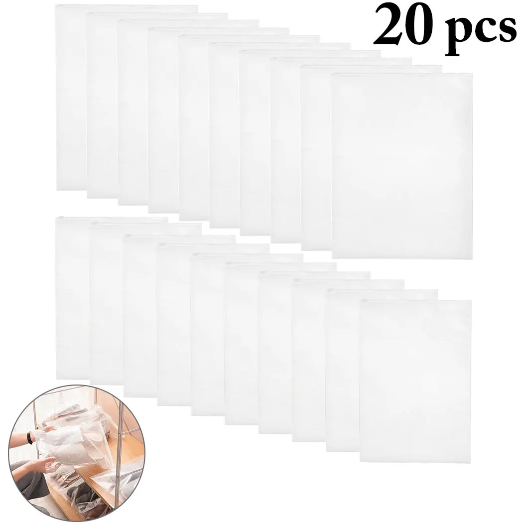 20pcs/Set Clear Shoe Bag Dust-Proof Travel Shoe Storage Protector Plastic Waterproof Shoe Organizer Multifunction Home Supplies