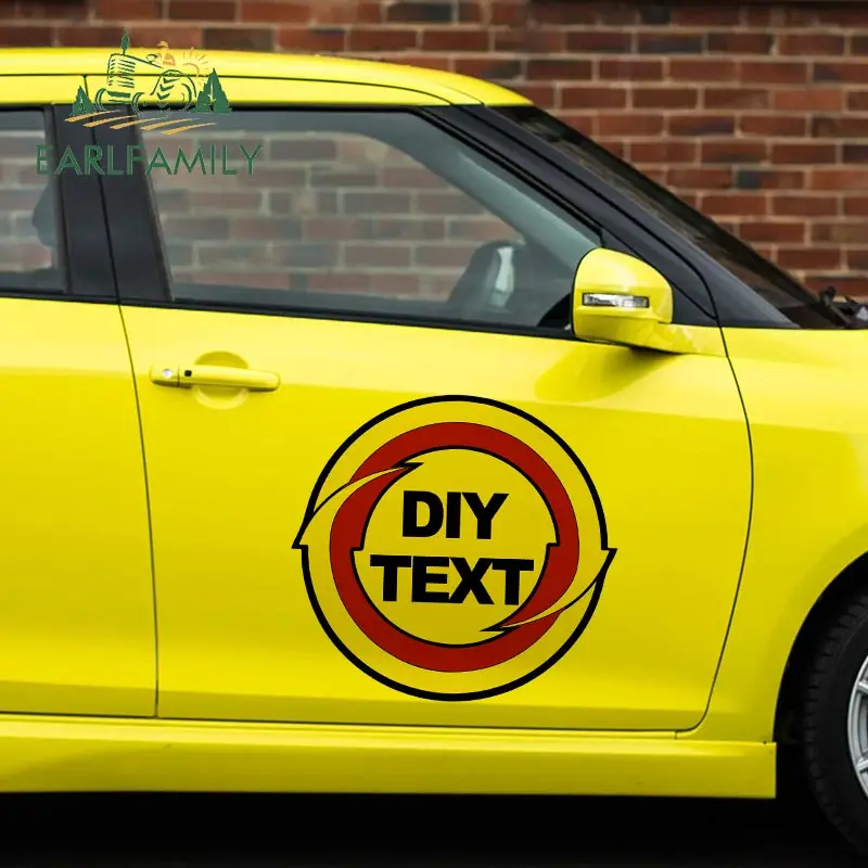 

EARLFAMILY 43cm x 40.7cm Retro Heavy Duty DIY TEXT Logo Vinyl Racing Sticker Car Bumper Truck Decal JDM Modified Car Sticker