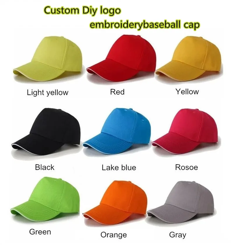 New 1pc custom logo trucker hats Adult men and women DIY LOGO Embroidery baseball caps Adjustable cotton Snapback hats gorros