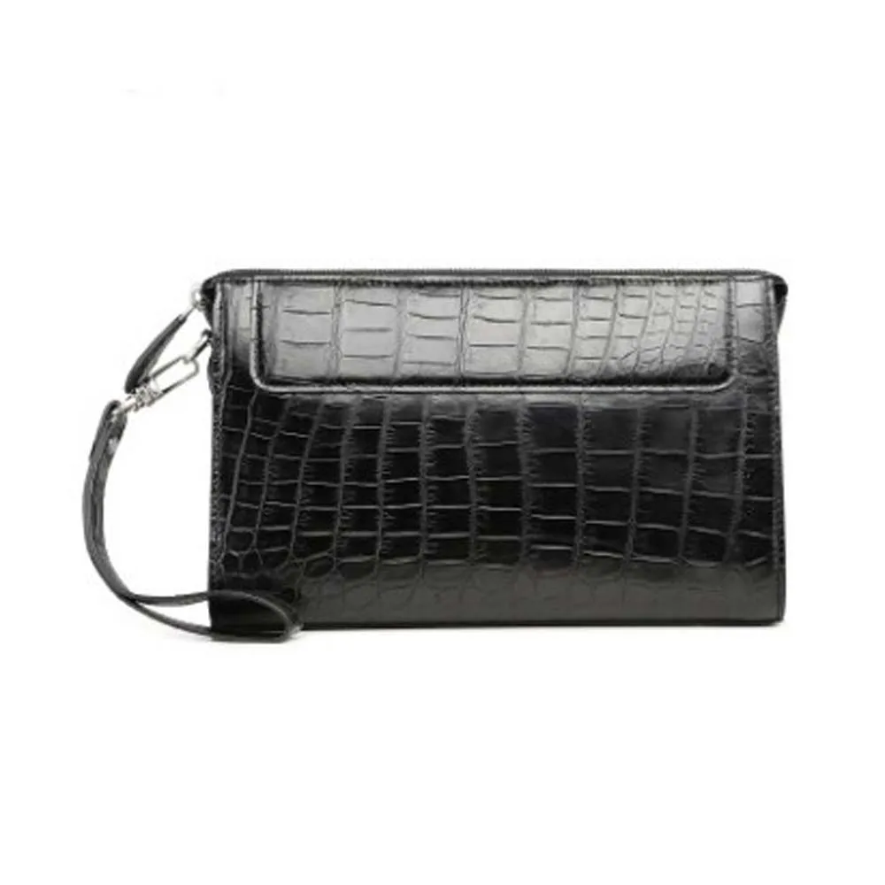 

LINSHE crocodile men handbags male Genuine crocodile leather large capacity business envelope bag men clutch bag