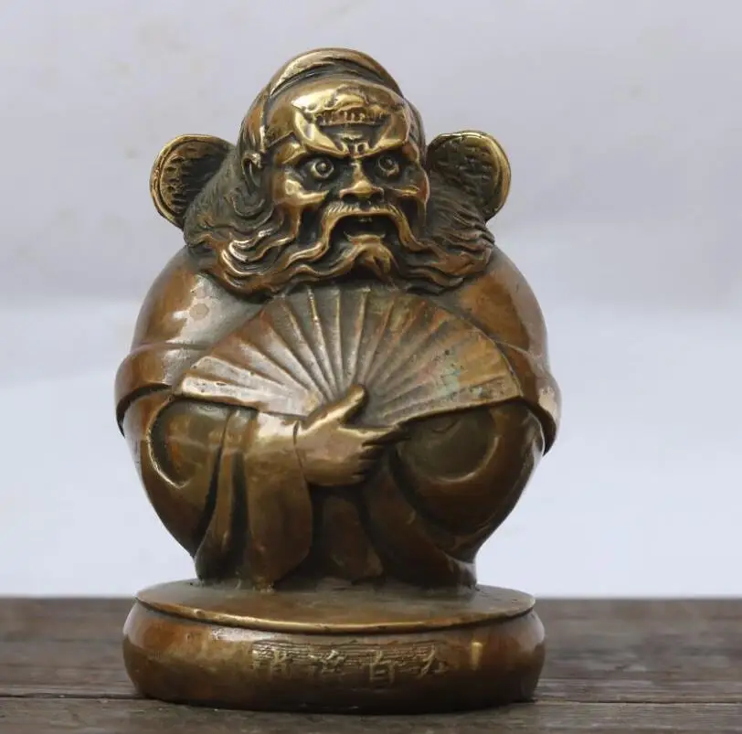 China archaize brass Zhong Kui crafts statue