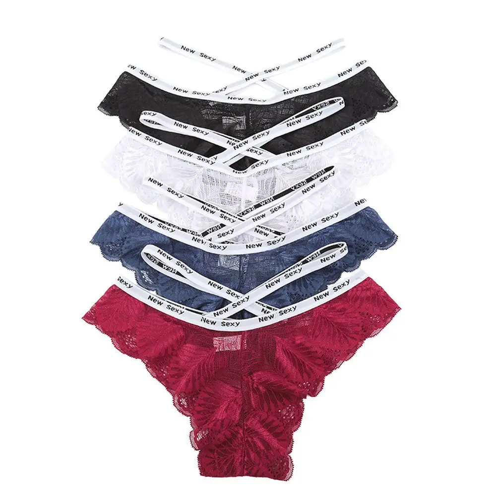 

Sexy Thong Lingerie Women Low Waist Lace Transparent Panties Female Cotton Underwear Breathable Comfortable Ladies Briefs