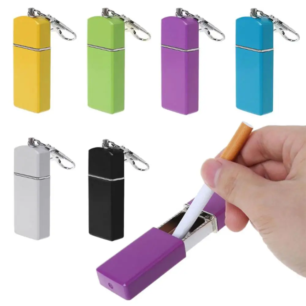 Mini Pocket Ashtray Portable Keychain Metal Ashtray Outdoor Travel Smoking Ash Holder Case Household Merchandises