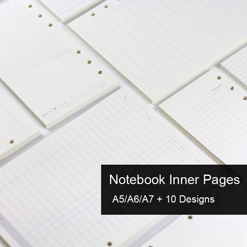 

A5 A6A7 45 Sheets Loose Leaf Notebook Refill Spiral Binder Inner Page Weekly Monthly To Do Line Dot Grid Inside Paper Stationery