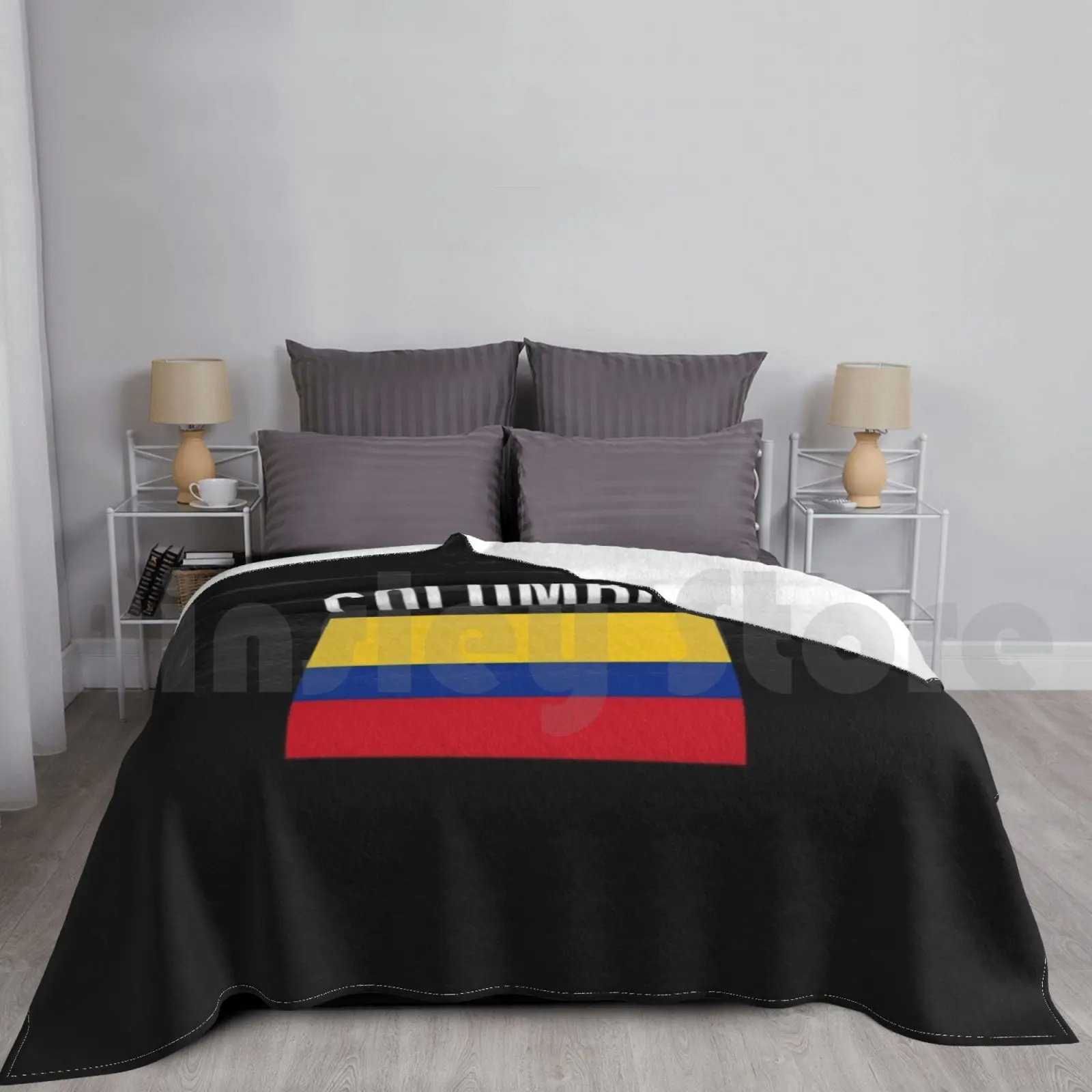 Colombia Flag Blanket Fashion Custom Colombia Colombia Flag Colombian Colombian Flag Country Heart Love