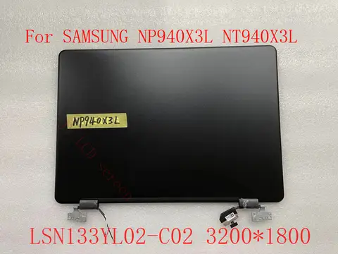 13.3 inch For SAMSUNG 9 Spin NP940X3L NT940X3L With touch upper part LCD Screen display screen assembly LSN133YL02-C02 3200*1800