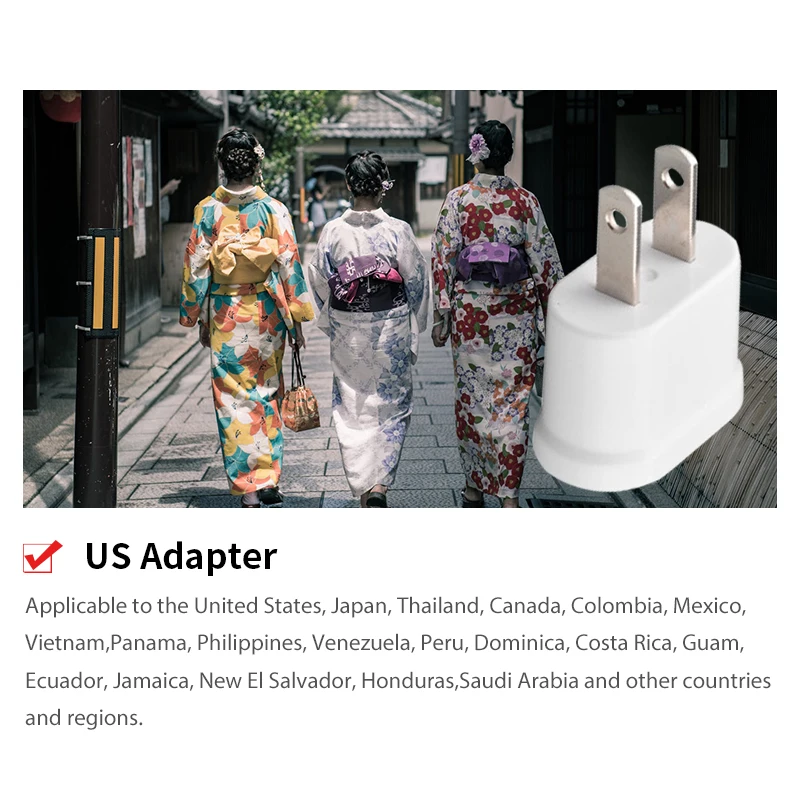 الولايات المتحدة الاتحاد الأوروبي اليورو الاتحاد الافريقي محول القابس المقابس الكهربائية اليابان البرازيل السفر محول حجم صغير شاحن الهاتف المحمول محول مقبس الطاقة