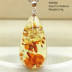 Natural Red Piebald Amber Pendant Jewelry Amber Water Drop Rare Amber Stone Fashion Stone Women Men AAAAAA
