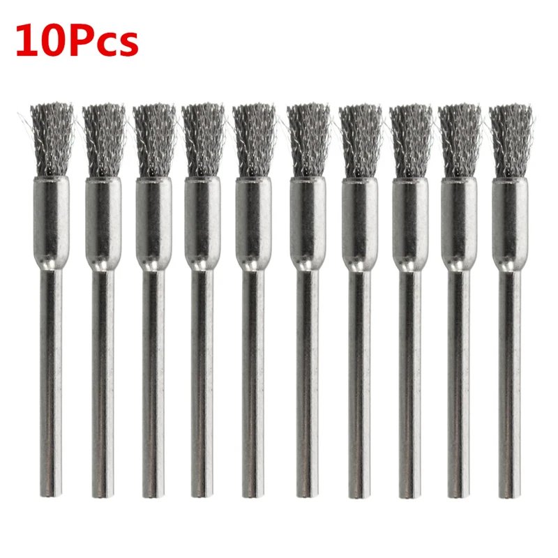 10 Cái/bộ 22Mm Dây Thép Không Gỉ Bánh Bàn Chải Dụng Cụ Dremel Rotary Cho Máy Khoan Mini Đánh Bóng Dremel Phụ Kiện Dremel