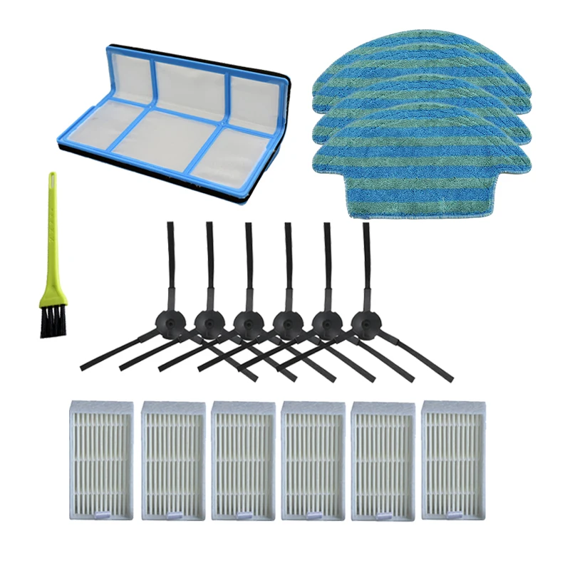 Chuwi ilife V55 pro 로봇 진공 청소기 걸레 천 사이드 브러시 Hepa 필터 매직 페이스트 기본 필터 교체 부품