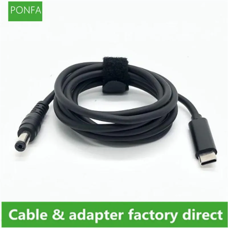 USB 3.1 TYPE C to DC 5.5*2.1 Male to Male Laptop Charger DC Jack Power Adapter Cable Decoy Trigger PD Charging 5.5x2.1mm 1.5m