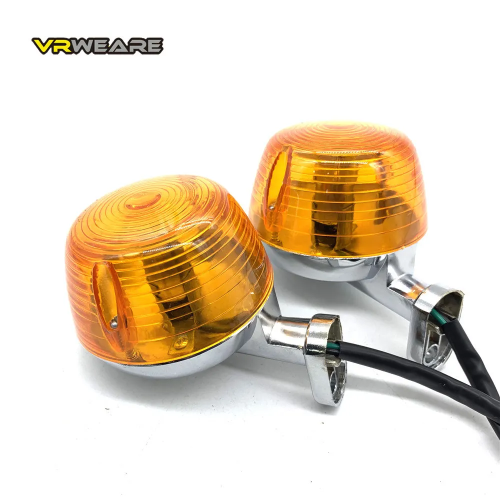 JH70 Motorcycle Front indicator Vintage Round turn signal light Steering Lights Steel Turn Lights Rear Lights Round Zinc Metal