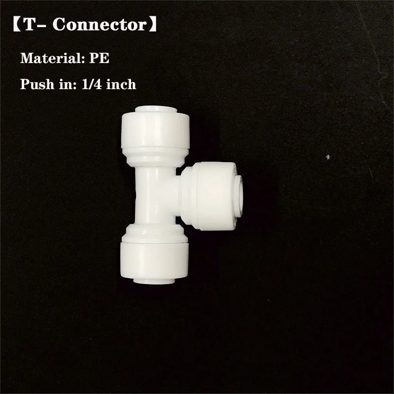 

50 шт., 3-ходовой Т-образный быстроразъемный фитинг для водопроводной системы, наружный диаметр 1/4 дюйма, BSP, Revese, коннектор для осмоса, быстроразъемный фитинг для труб