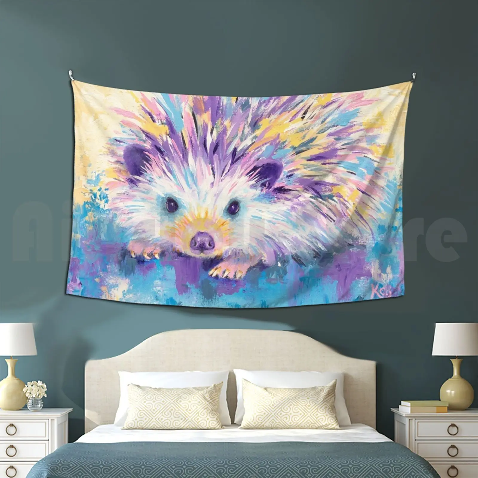 Hedgehog Tapestry Living Room Bedroom 257 Hedgehog Hedgehogs Hedgehog Face Animals Cute Hedgie Hedghog Pastel