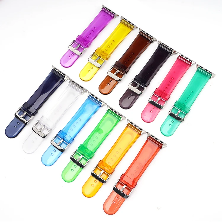 Transparent Resin Strap for Apple Watch iwatch 8 7 6 5 4 3 2 SE 41mm 45mm 38mm 42mm 40mm 44mm Men Women Clear TPU Bracelet Band