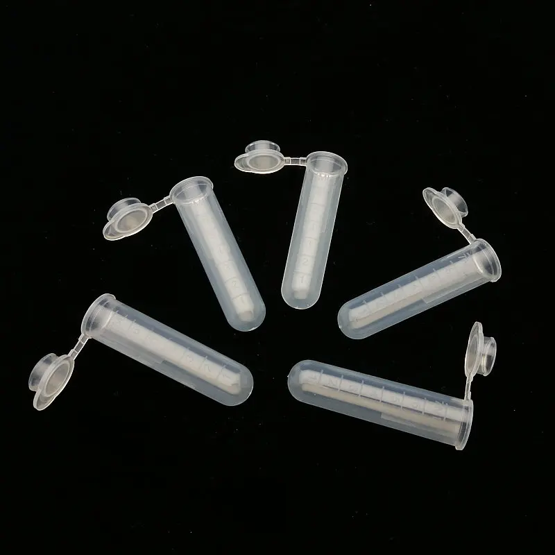 

200pcs 7ml Plastic U-type bottom Centrifuge Tube with graduated lab Sample culture tube with cover