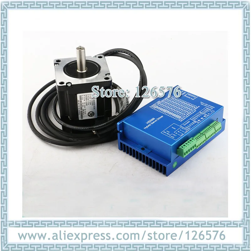 

2-phase Total Closed Loop stepper Motor 4N.m Nema34 86HSE4N-BC38 + HSS86 Driver with 3m cable