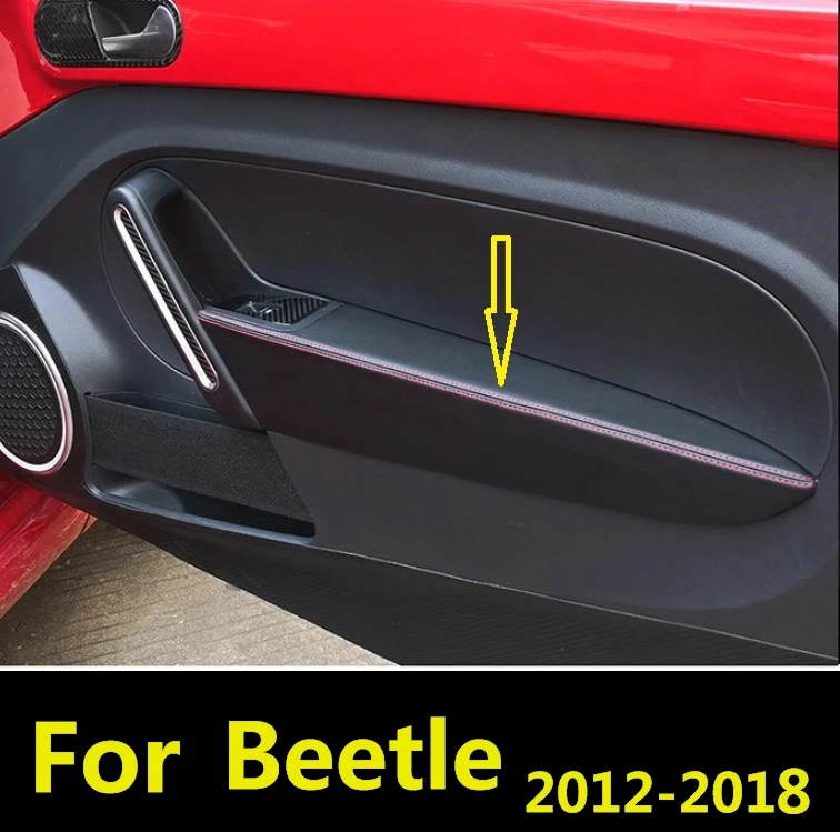 Microfiber Leather Car Door Armrest Protective Cover For Volkswagen Beetle 2012 2013 2014 2015 2016 2017 2018 2019 Car Interior