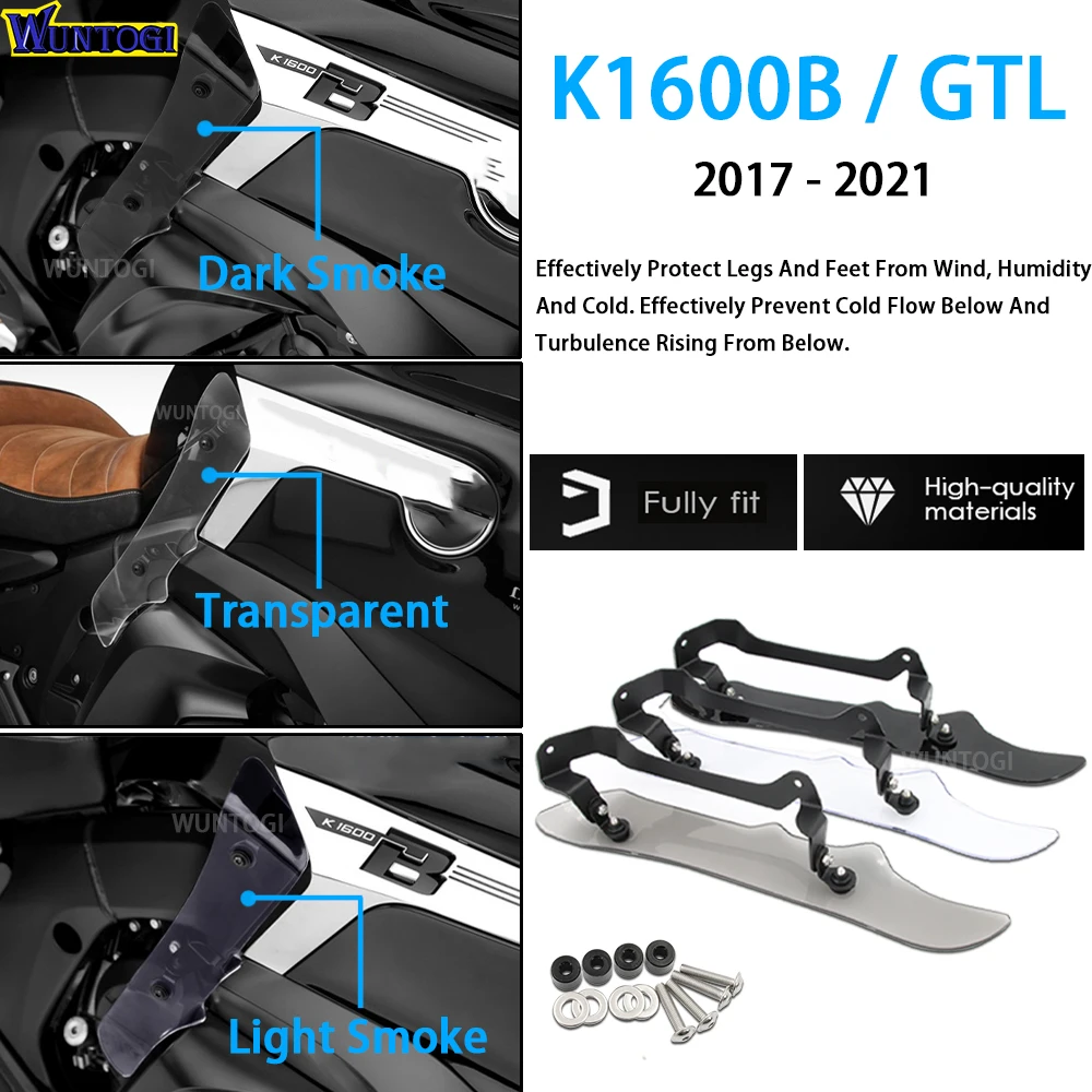 

Leg Protection for BMW K1600B K1600GTL 2017 - 2021 Leg Wind Deflectors Fairing Extenions K1600GTL K 1600 B GTL 2020 Accessories