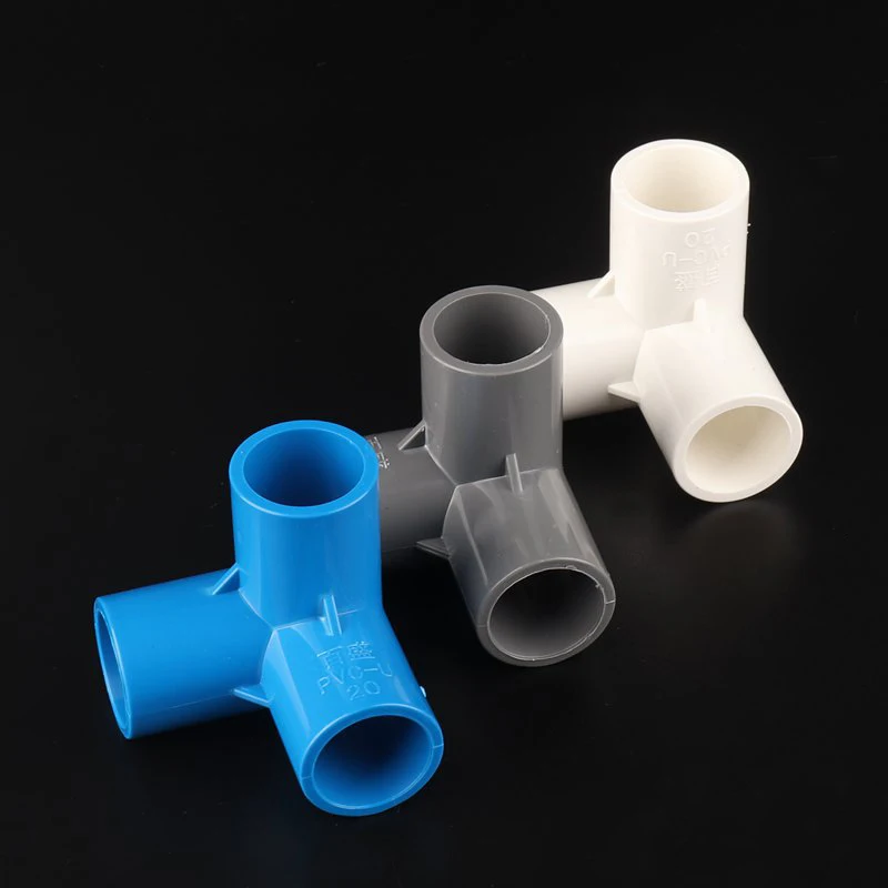 2Pcs 20 25 32 40mm PVC Pipe Connector Three Dimensional Tee DIY Three Way Plastic Tool Aquarium Garden Irrigation Hose Fittings