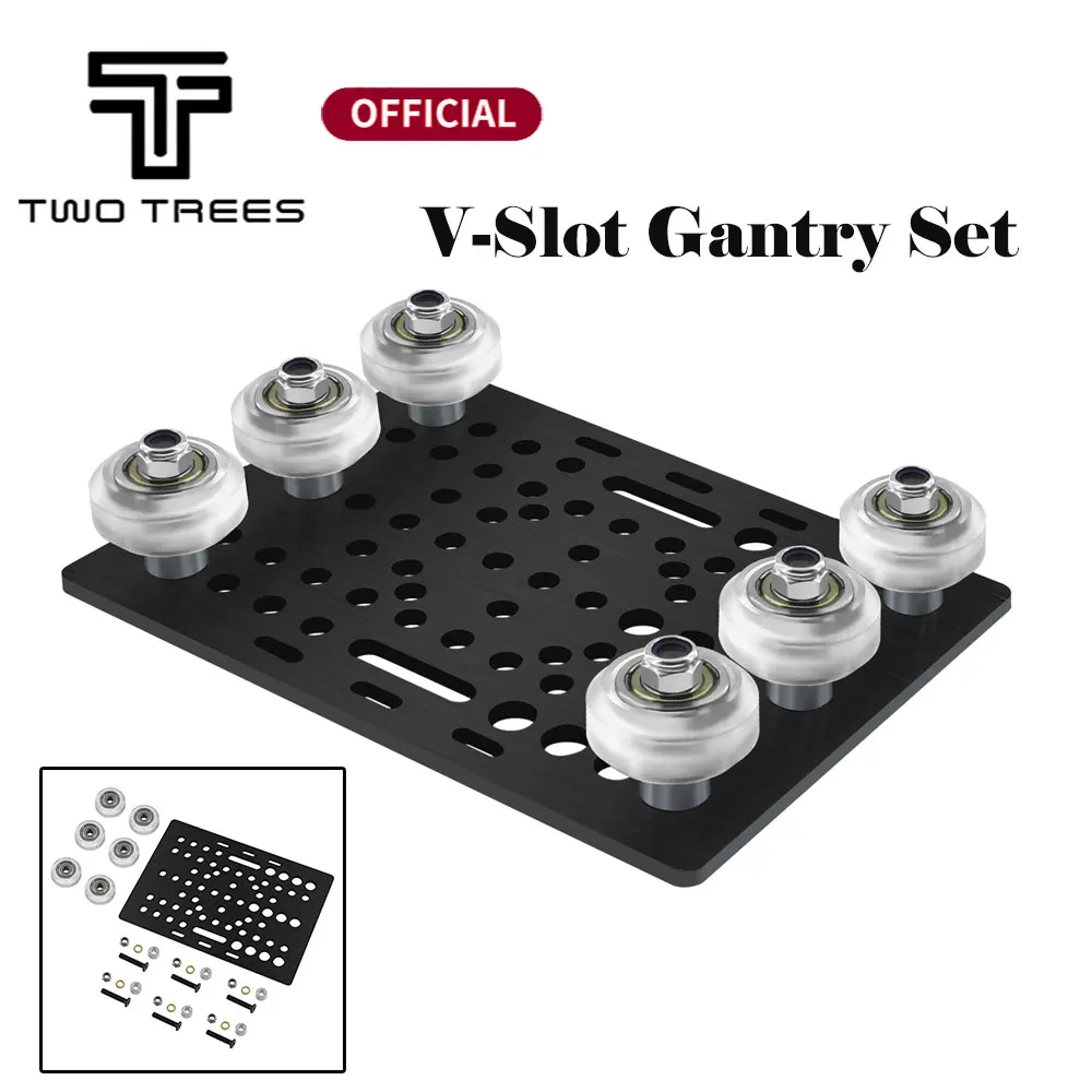 V-Slot Gantry Set 20-80mm Gantry Plate with Wheels for Aluminum Profiles V-slot Aluminum Plate Kits Gantry Plat 3D Printer Part