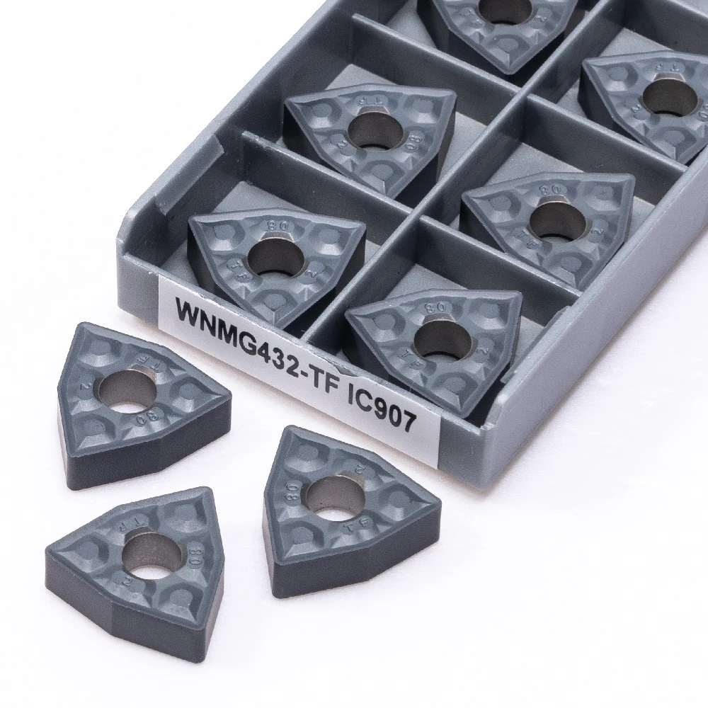 Wysokiej jakości WNMG080408 TF IC907/908 zewnętrzne narzędzia tokarskie płytka węglikowa WNMG 080408 IC907 IC908 tokarka narzędzie