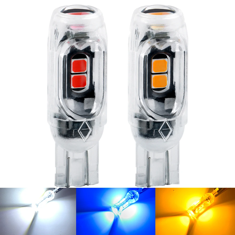 

2PCS T10 LED W5W LED Bulbs 2835 15SMD Canbus 168 194 6000K 12V White Car Interior Dome Light Clearance Lights Error Free 12V