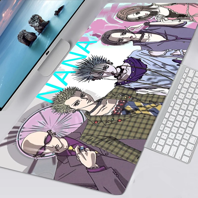 Nana Osaki Anime XXL 40x90 alfombrilla de ratón de gran tamaño para PC computadora de escritorio Mat con teclado de juego Pad antideslizante alfombrilla de ratón para jugador Mousepad