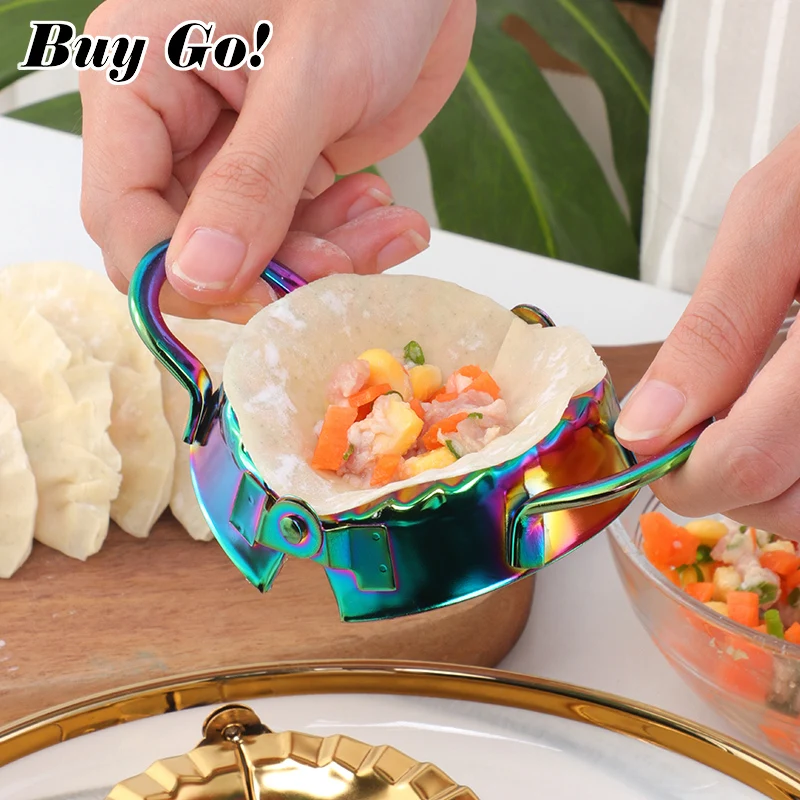 1-4PCS Stainless Steel Dumpling Maker Wraper Dough Cutter Pie Ravioli Dumpling Mould Kitchen Eco-Friendly Pastry Kitchenware