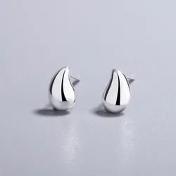 VENTFILLE 925 Sterling Silver Geometric Oval Earrings For Women Water Drop Shaped Personality Jewelry Creative Trendy 2021 New