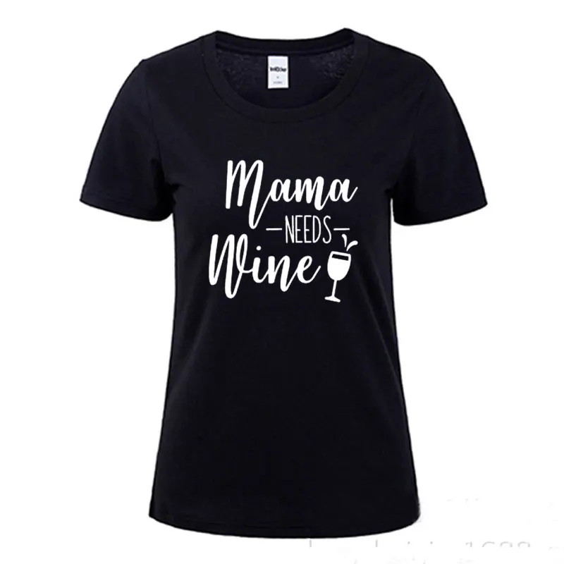 

Mama needs wine t shirt summer new fashion women shirt mom gift tees tops slogan funny goth vintage grunge aesthetic tshirt