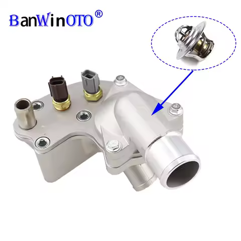 Aluminium Thermostat Housing Assembly Coolant Water Flange Pump Outlet Fit For Ford Mustang 4.0L 2005-2010 2L2Z8592BA 5R3Z8592BA