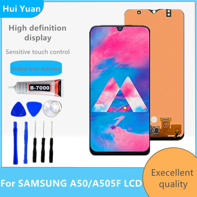 

Test For Samsung Galaxy A50 SM-A505FN/DS A505F/DS A505 LCD Display Touch Screen Digitizer Assembly For Samsung A50 LCD