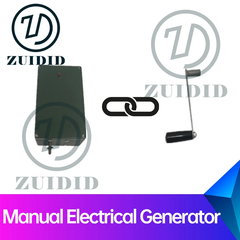 ZUIDID escape room prop Manual Electrical Generator keep rotating the handle to light a light bulb or open an electric lock