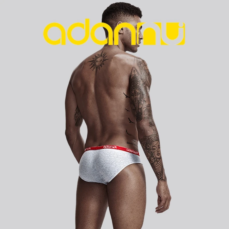 ADANNU Brand Men UNderwear Sexy Men Briefs Cotton Male Panties Cueca Tanga Comfortable Underpants Breathable U Pouch Silp Homme