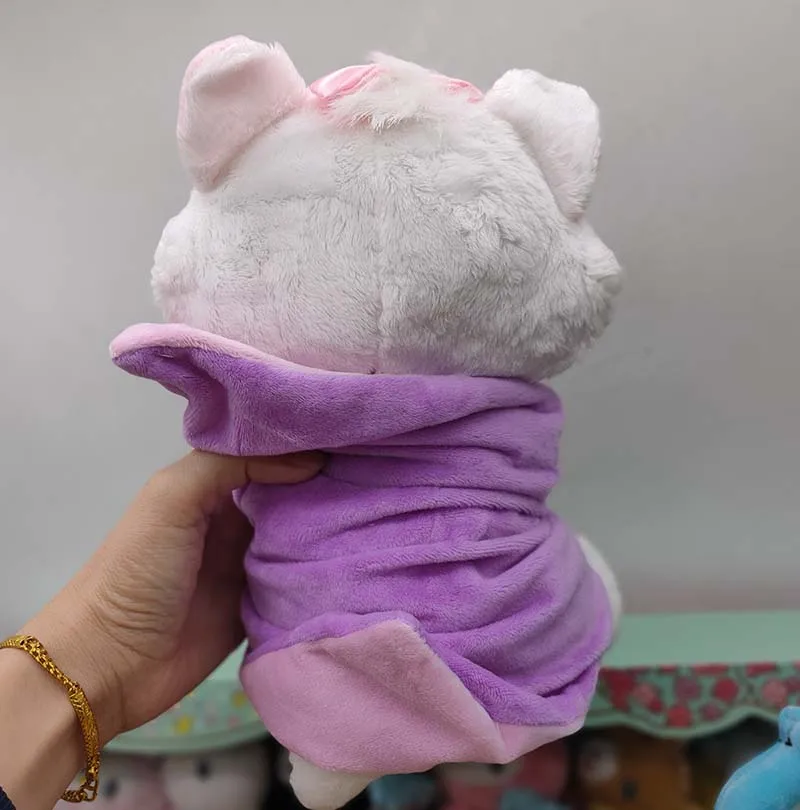 DISNEY-gato Marie de peluche para bebés, manta de 10 ", aristogatos blancos, gatito suave