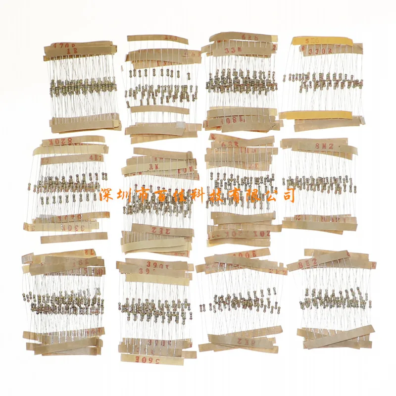 860pcs 1/4W Carbon Film Resistor Pack 86 kinds specifications  Resistance Values (0r-10m) × 10Pcs E12 Element Bag