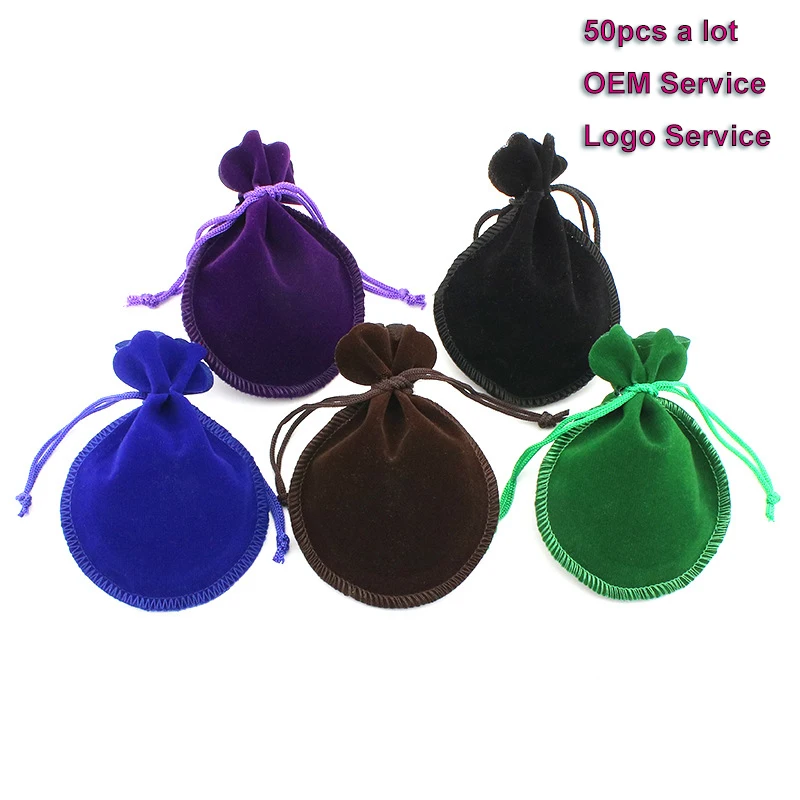 

Drawstring Gift Bag 50pcs/Lot 7x9 9x12 Used for Wedding Candy Cake Bag Advertising bag Jewelry Pouch Velvet Packing Bag