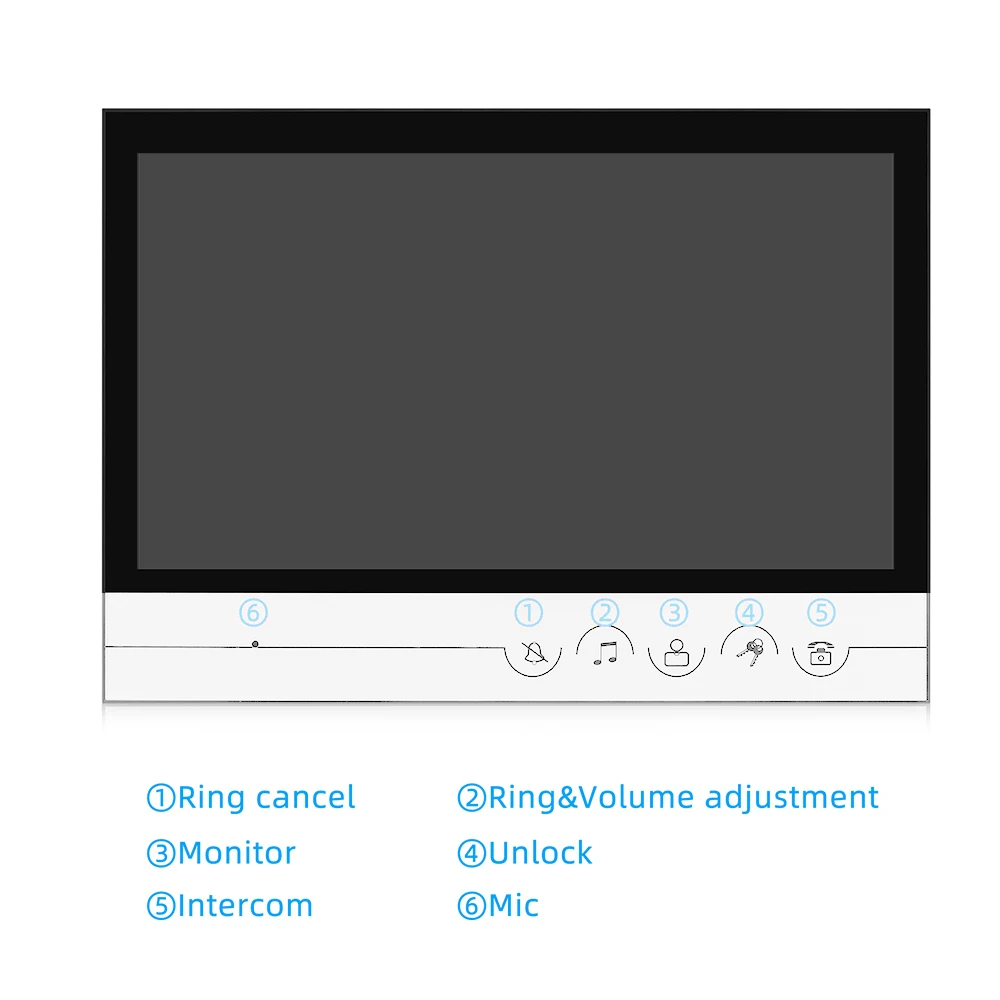 9 Inch Wired Video Door Phone System Video Intercom Doorbell With Waterproof Outdoor IR Camera Remote Unlock for home Security